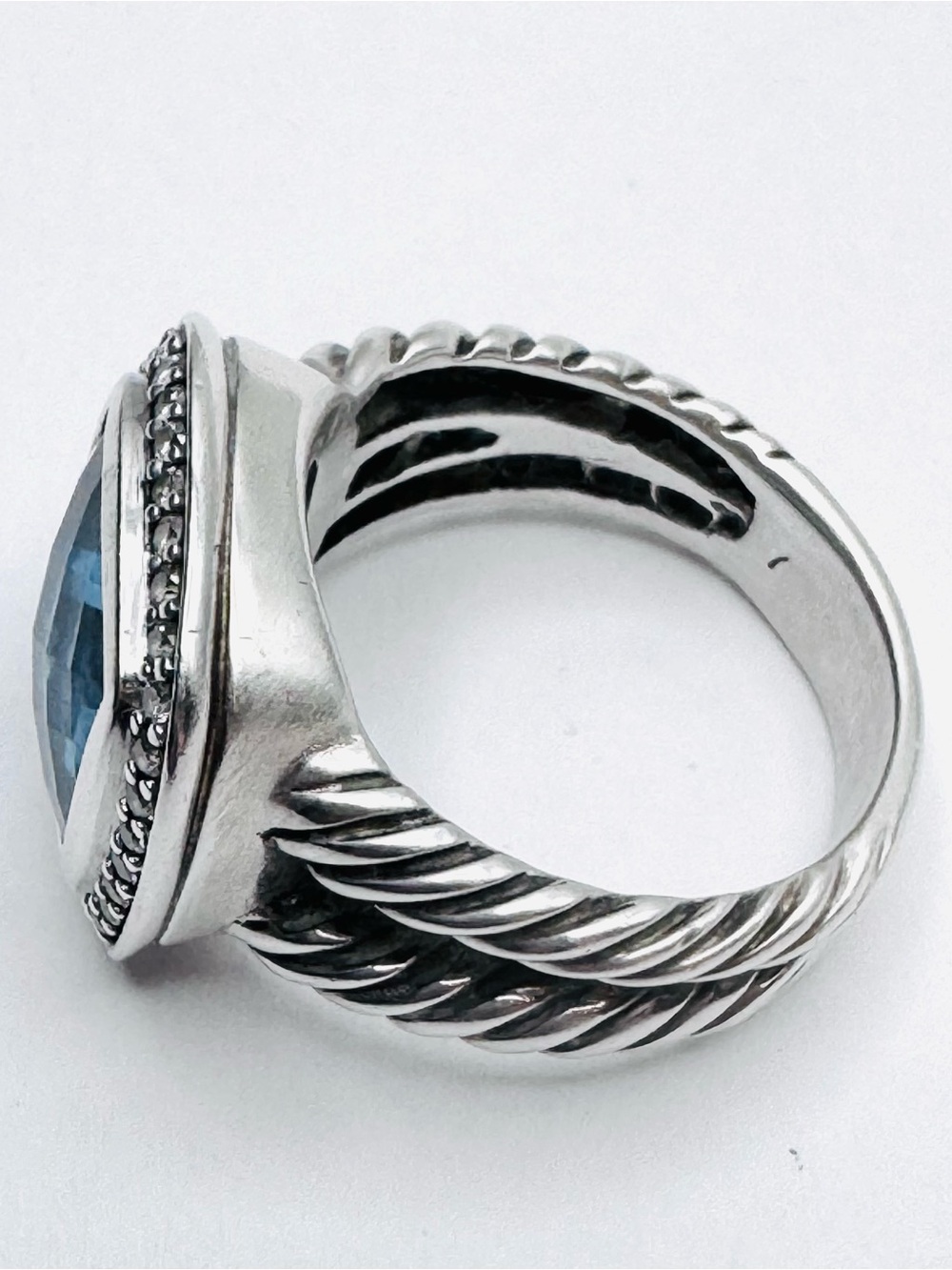 David Yurman Albion 11mm Blue Topaz
Diamond Ring - Picture 7 of 8
